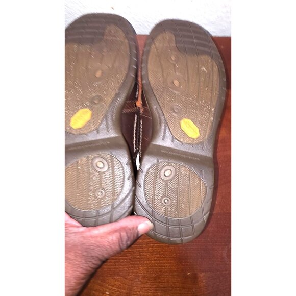 Sperry Men's Brown Leather Fisherman Sandal Rubber Soles Size 8 - Picture 6 of 8